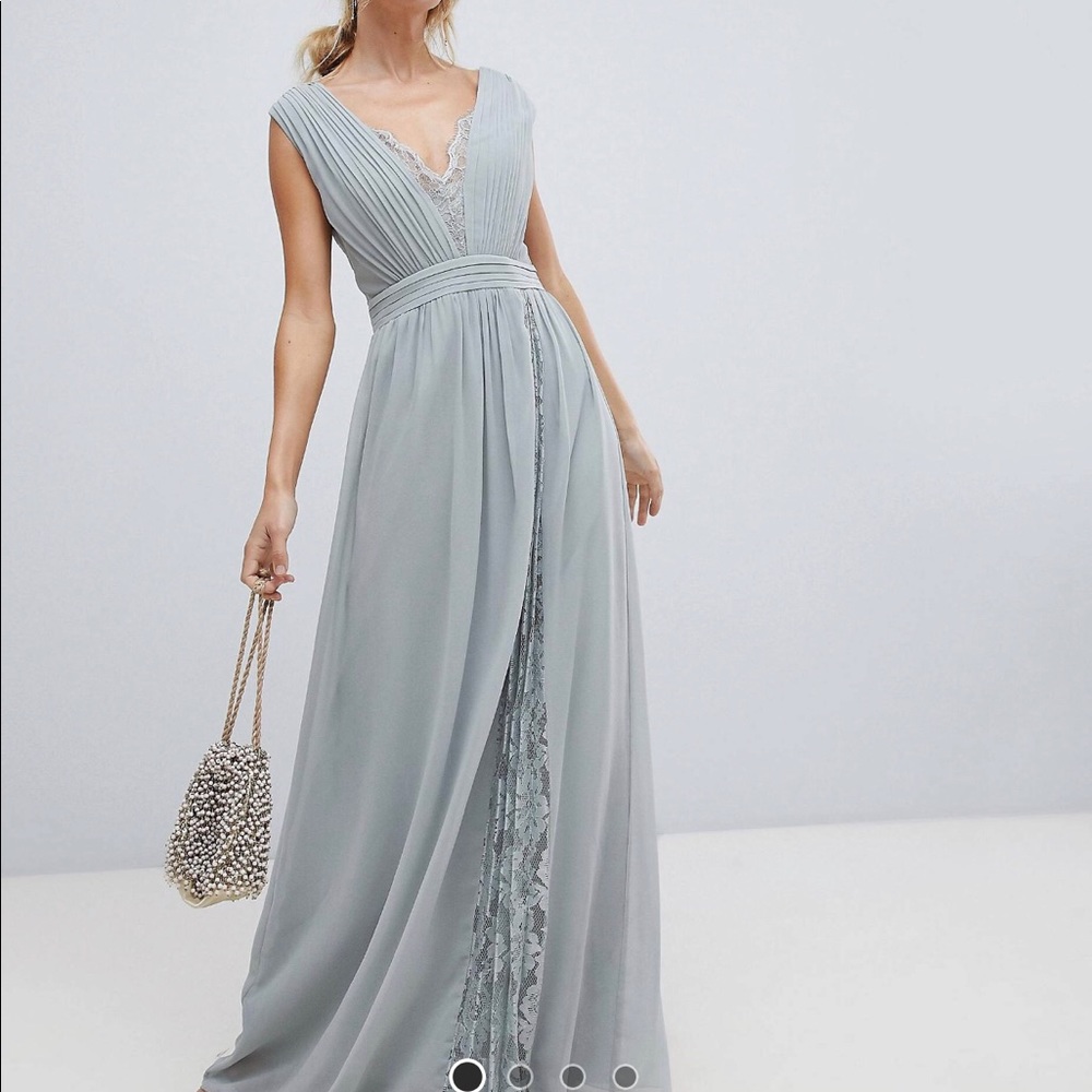 Little Mistress Pleated Maxi Dress